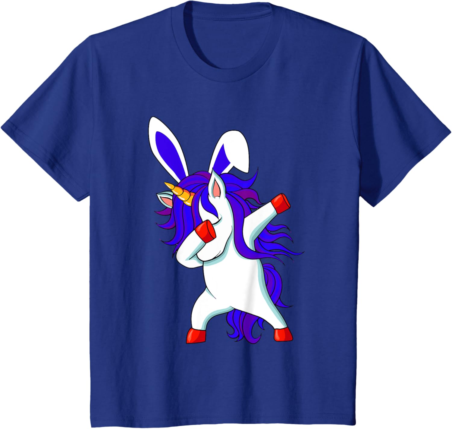 Happy Easter Dabbing Unicorn Wearing Bunny Ears Dab Boys Kid T-Shirt