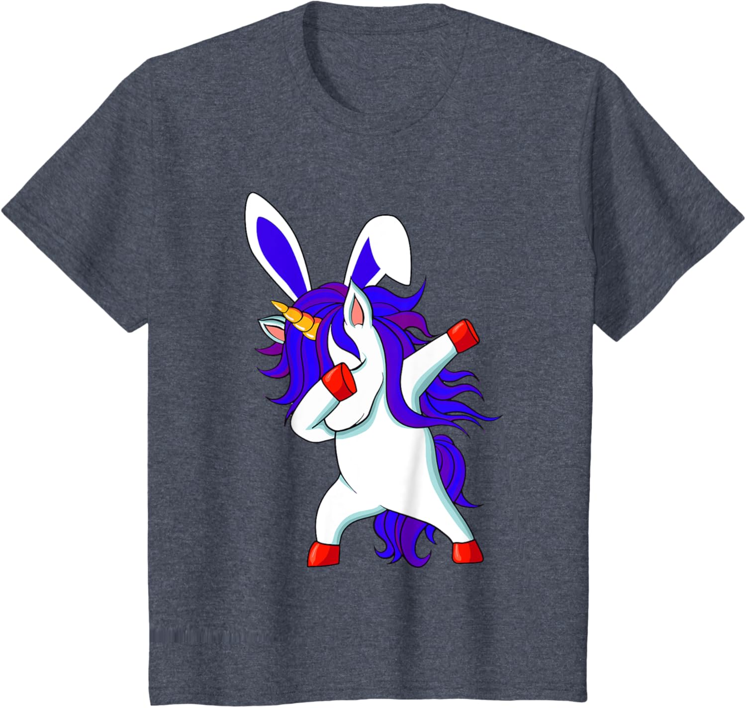 Happy Easter Dabbing Unicorn Wearing Bunny Ears Dab Boys Kid T-Shirt