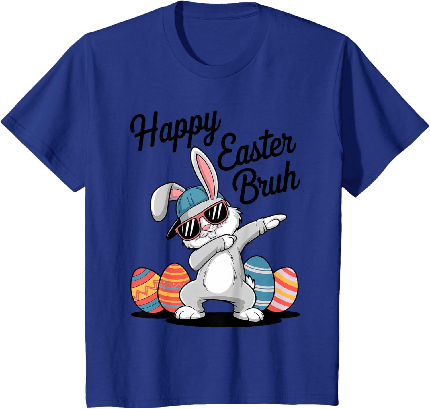 Happy Easter Day Bruh Bunny Dabbing Rabbit Eggs Toddler Kids T-Shirt