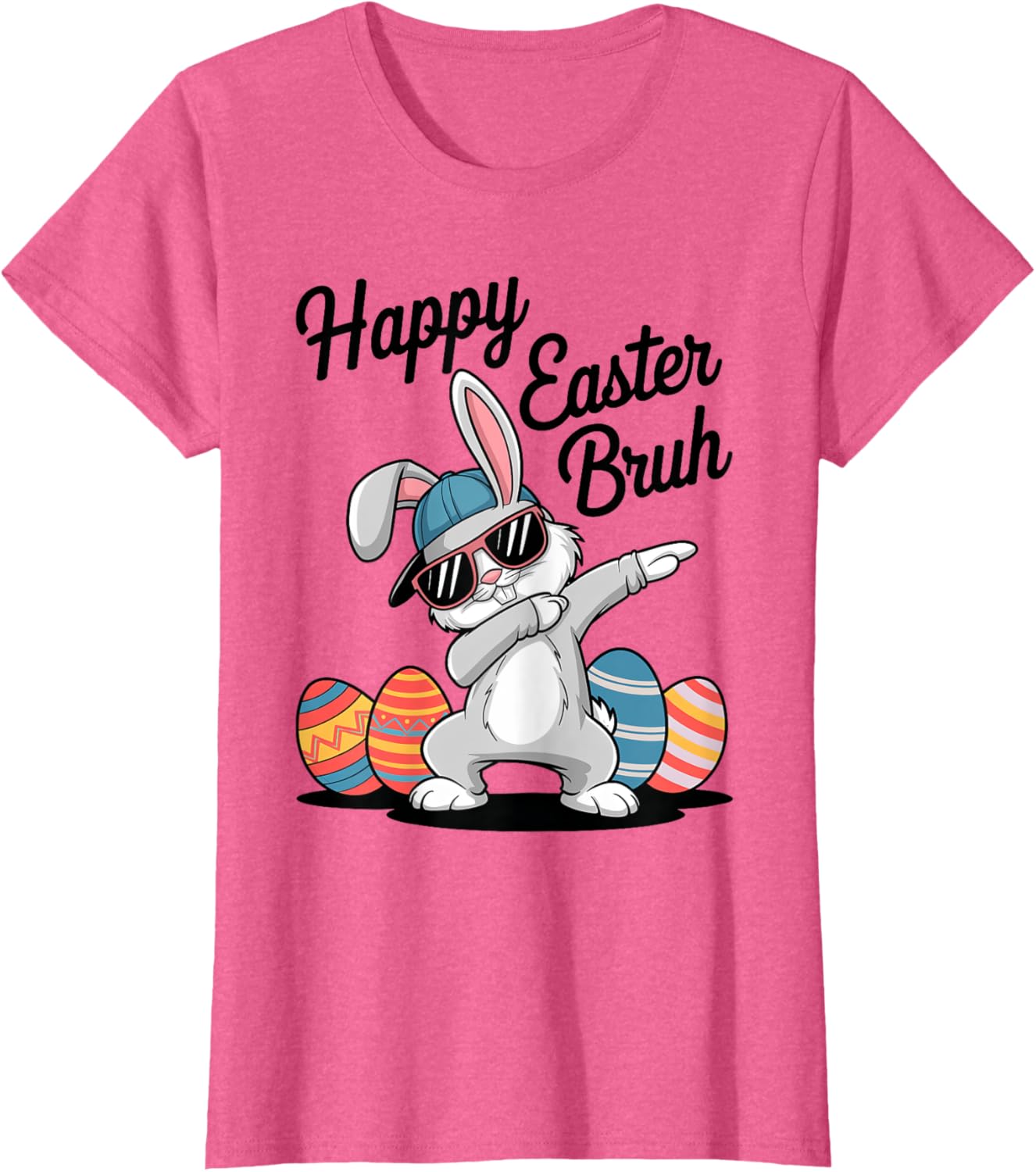 Happy Easter Day Bruh Bunny Dabbing Rabbit Eggs Toddler Kids T-Shirt