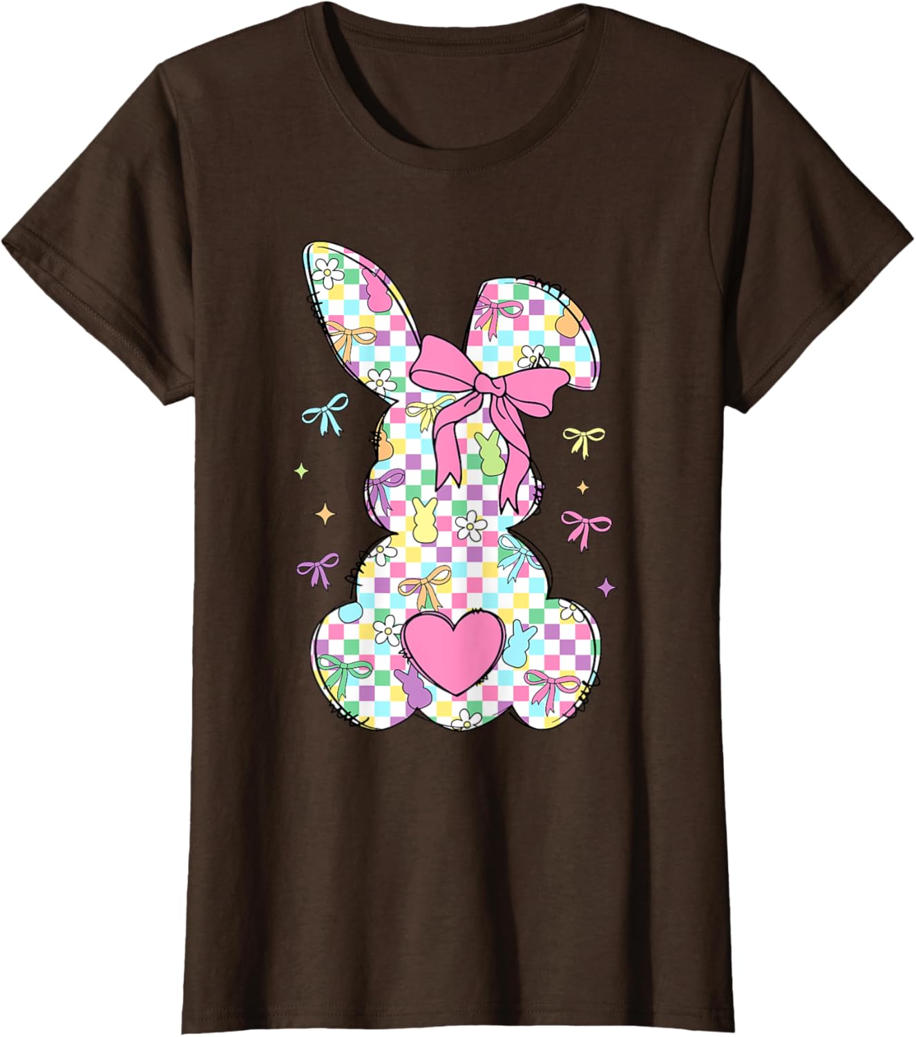 Happy Easter Day Bunny Rabbit With Cute Bow Coquette Kids T-Shirt