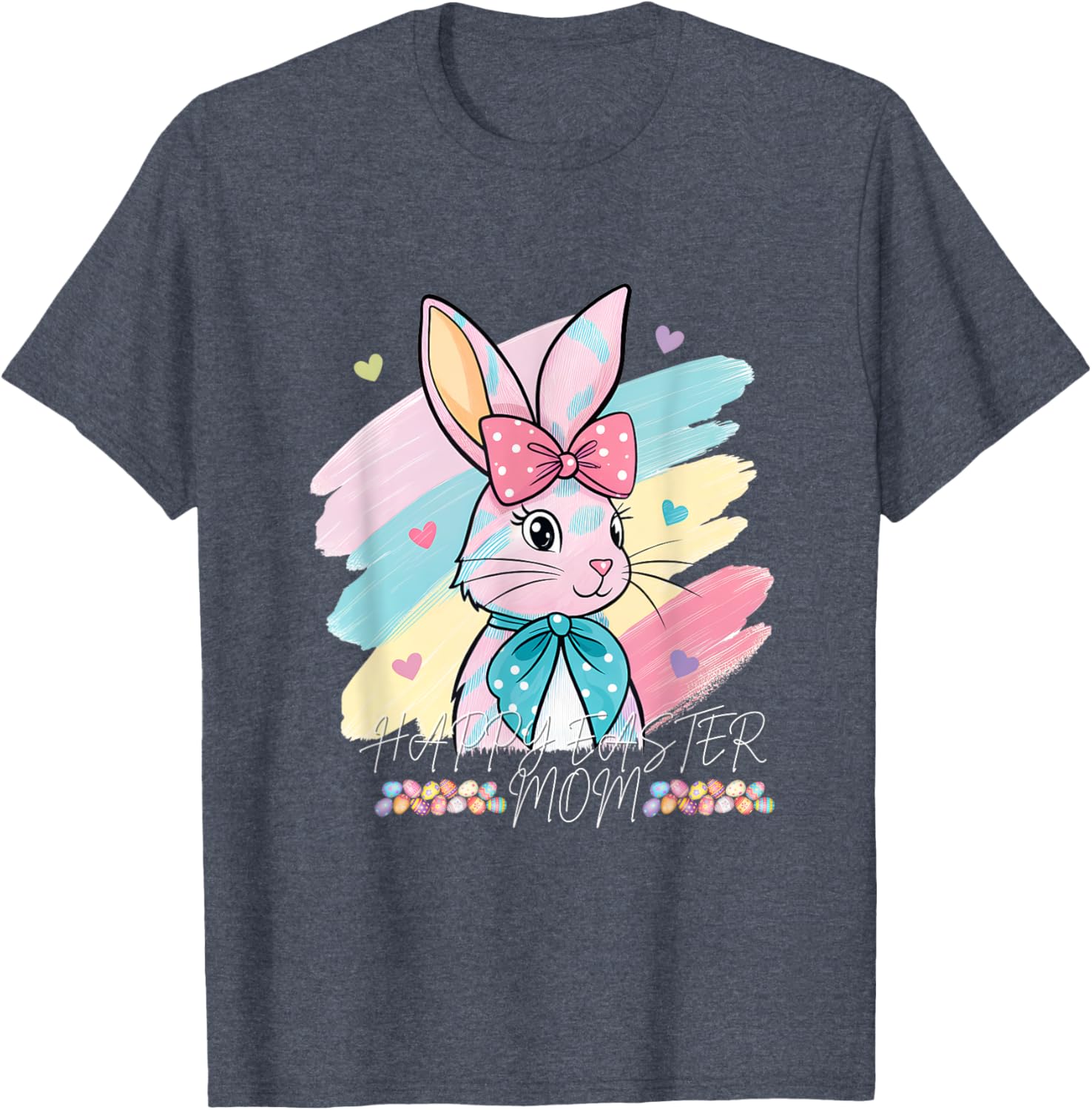 happy Easter mom brushstroke Bunny Kids woman T-Shirt