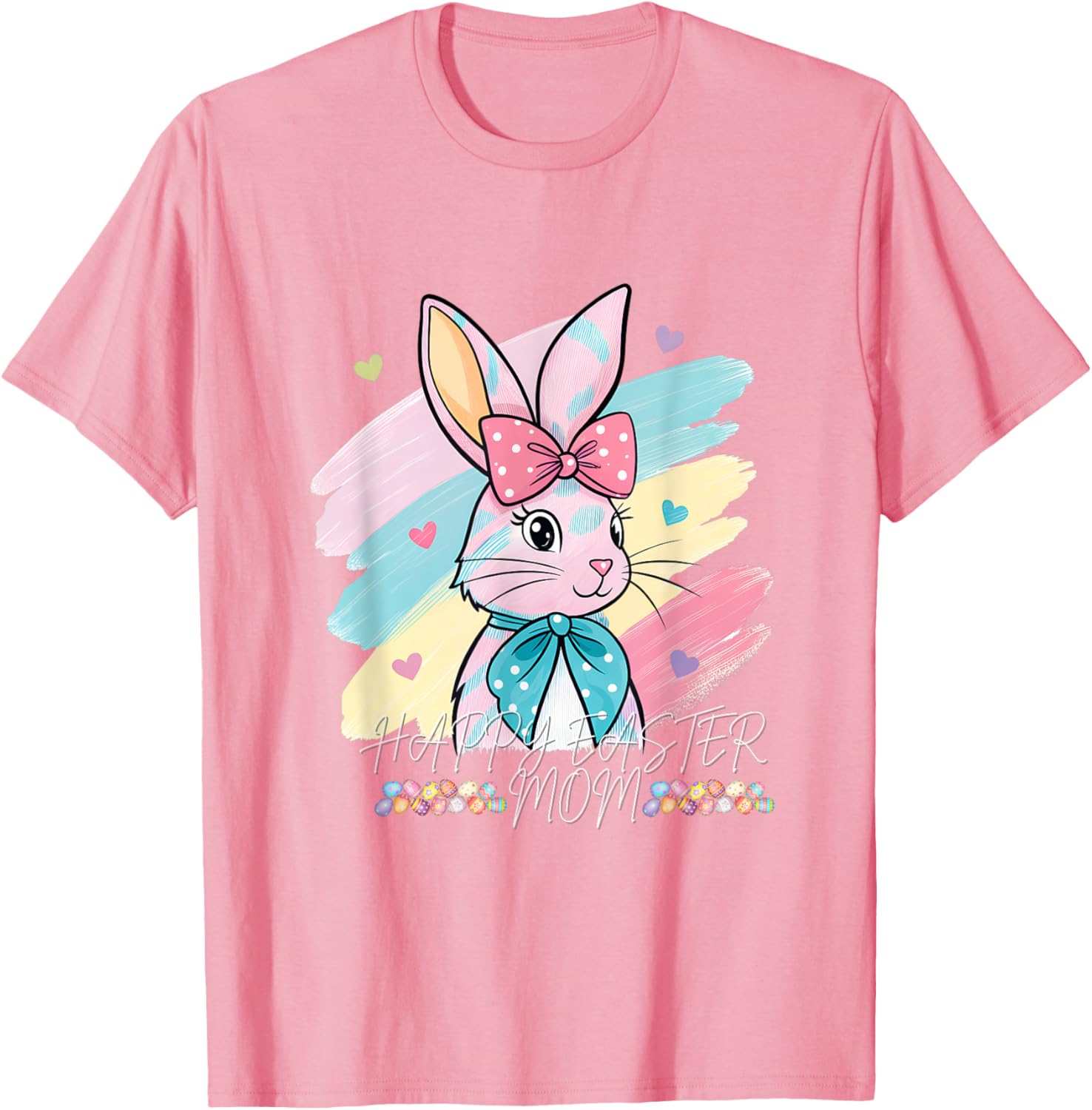 happy Easter mom brushstroke Bunny Kids woman T-Shirt