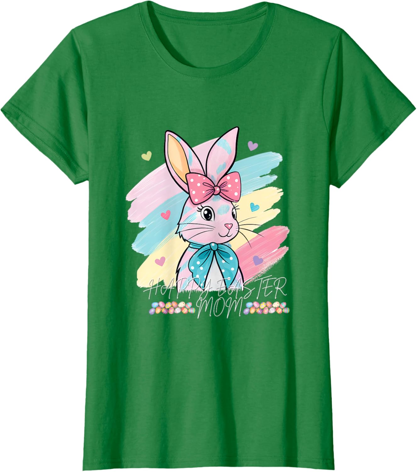 happy Easter mom brushstroke Bunny Kids woman T-Shirt