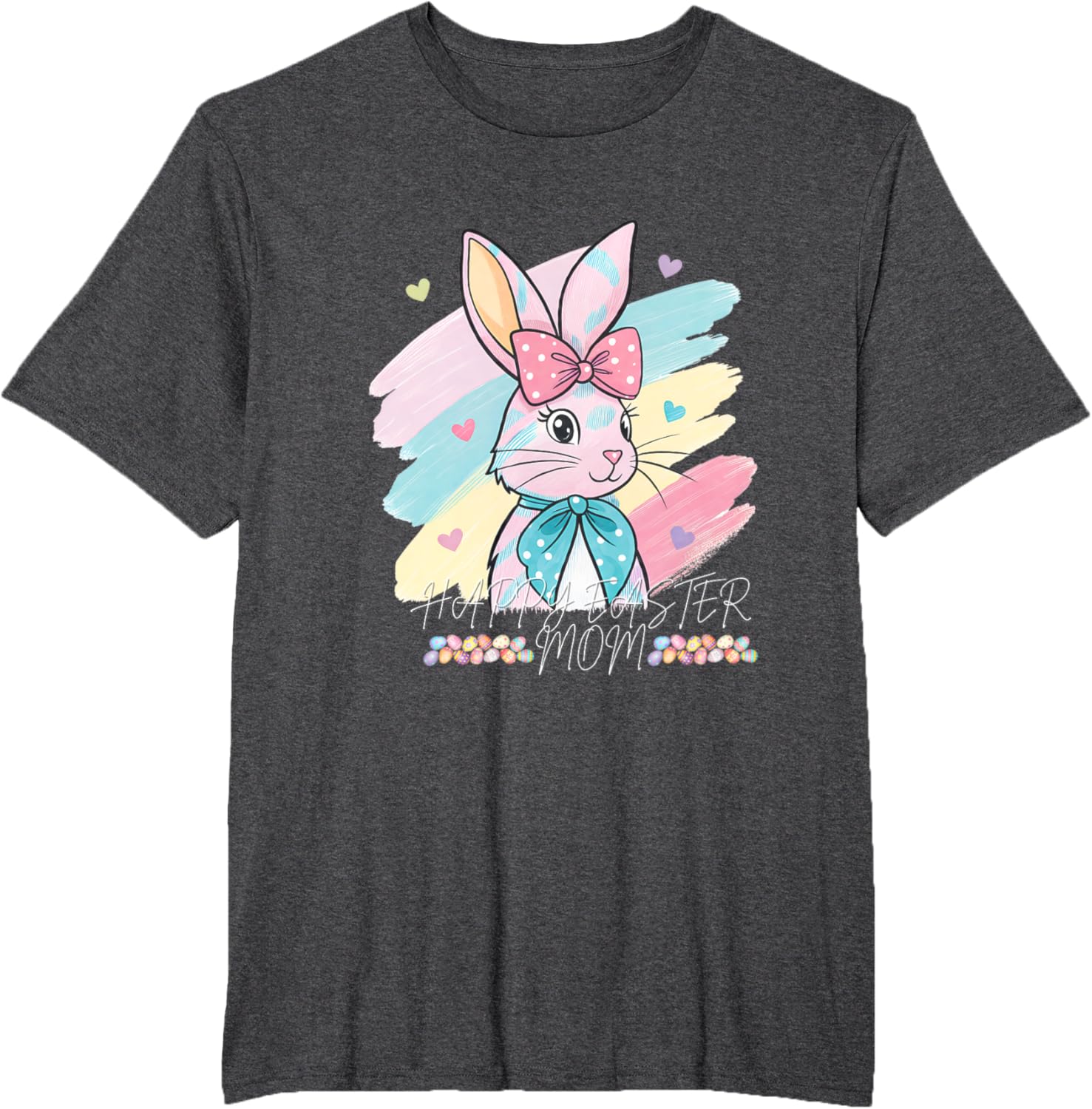 happy Easter mom brushstroke Bunny Kids woman T-Shirt