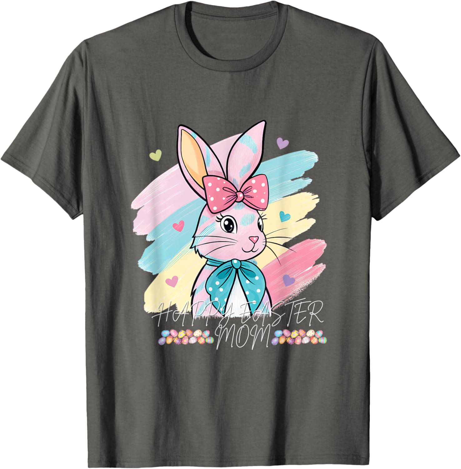 happy Easter mom brushstroke Bunny Kids woman T-Shirt