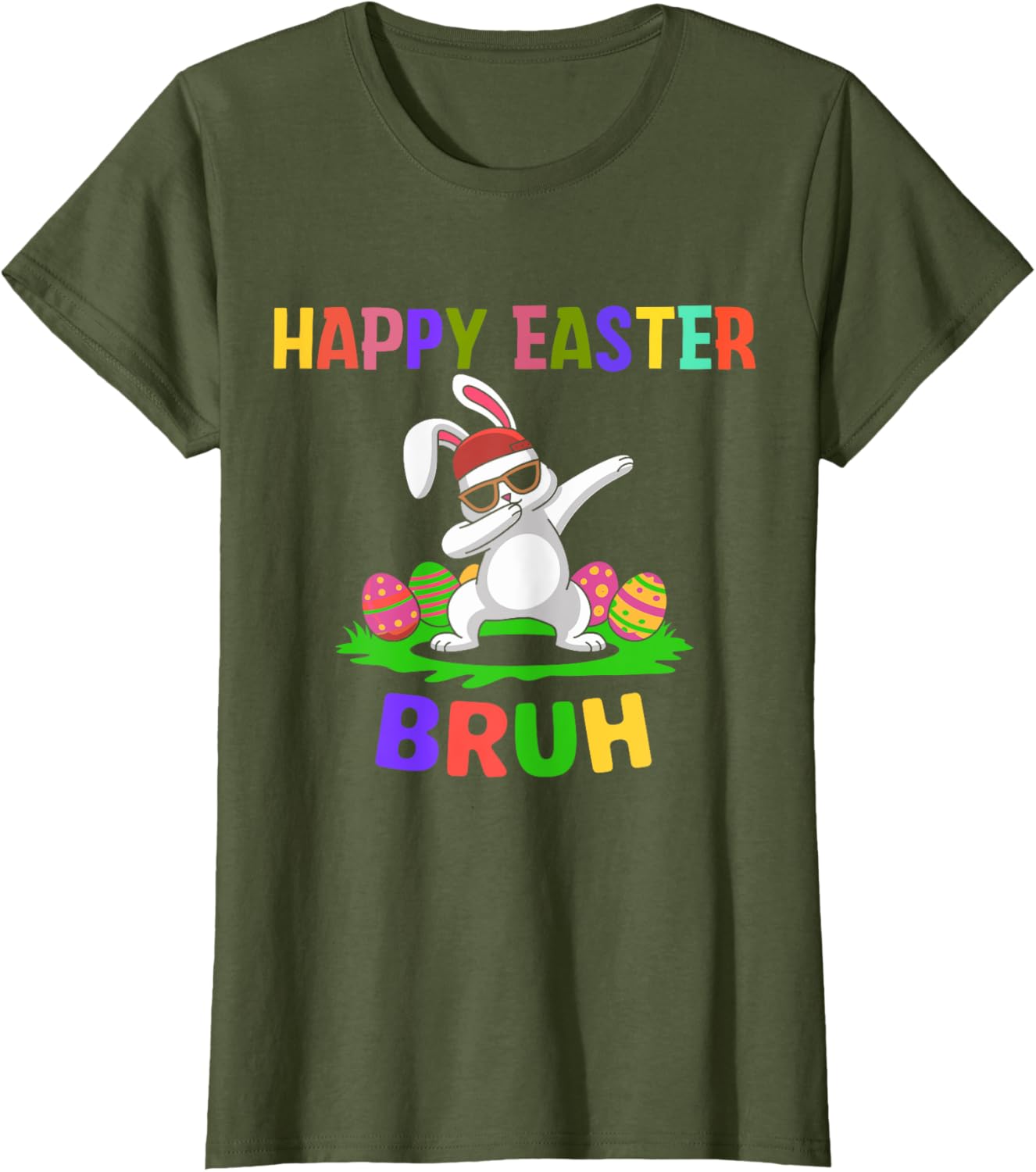 humor Bunny Easter Bruh, Funny Boy Girl Kid Easter day T-Shirt