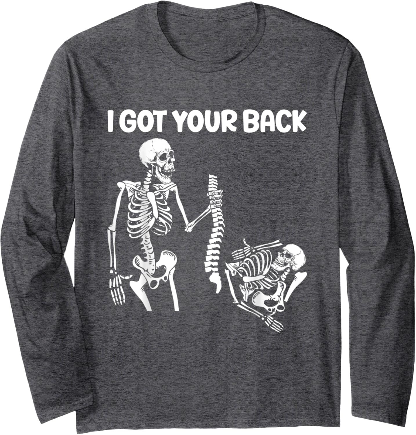 I Got Your Back Funny Skeleton Halloween Costume Long Sleeve T-Shirt