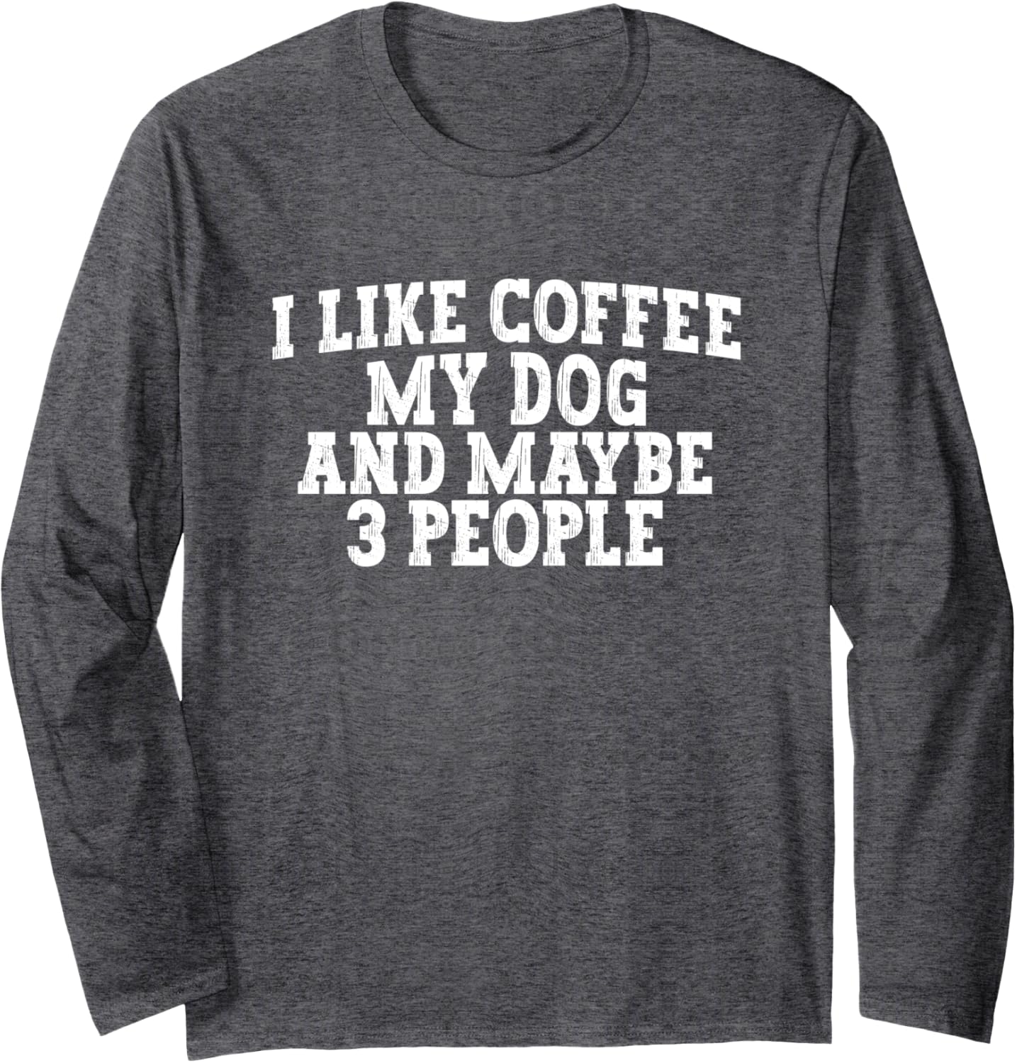 I Like Coffee My Dog and Maybe 3 People Long Sleeve T-Shirt