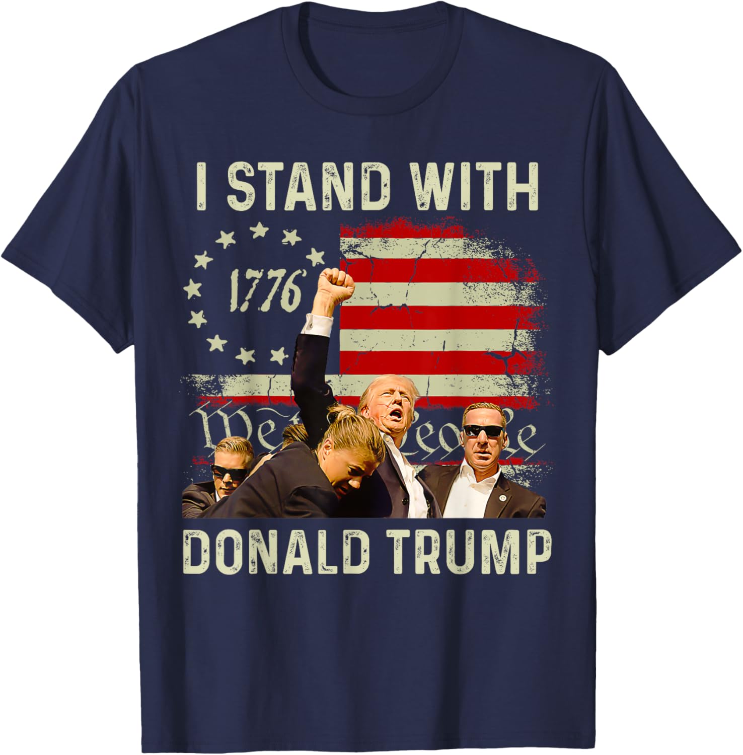 I Stand With Trump Funny Trump 2024 T-Shirt