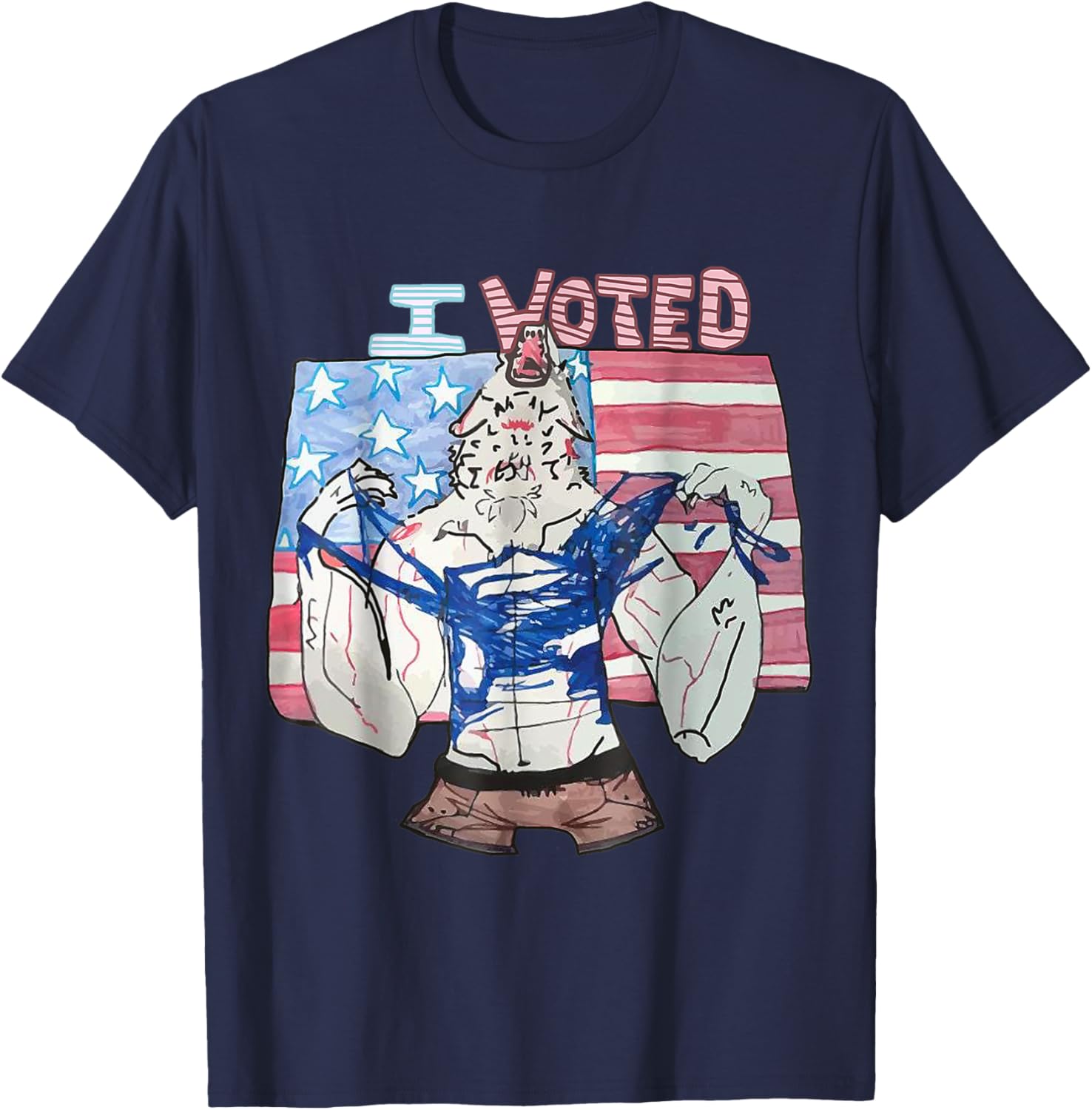 I Voted Werewolf Funny T-Shirt