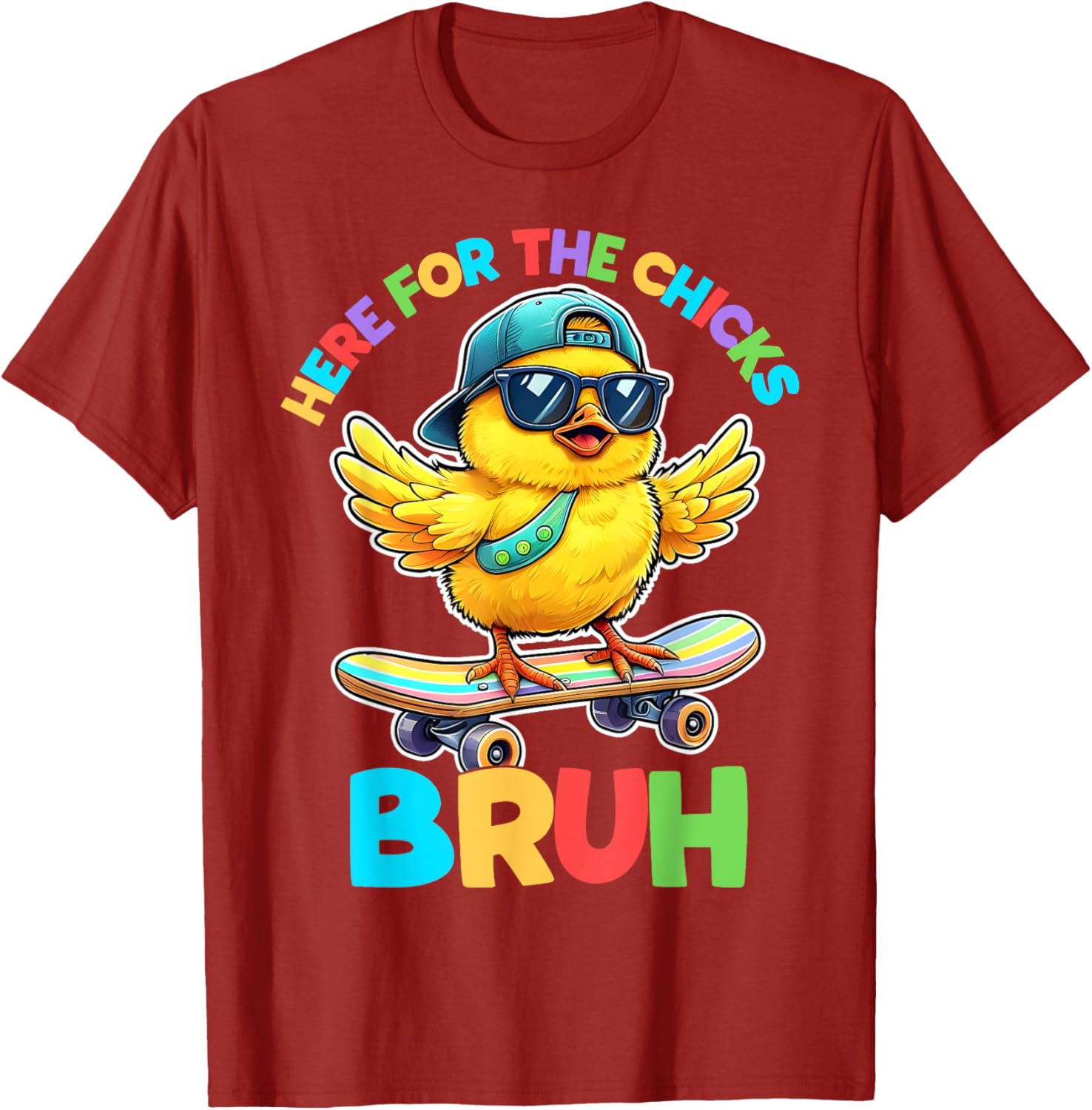 I'm Just Here For The Chicks Bruh Happy Easter Toddlers Boys T-Shirt