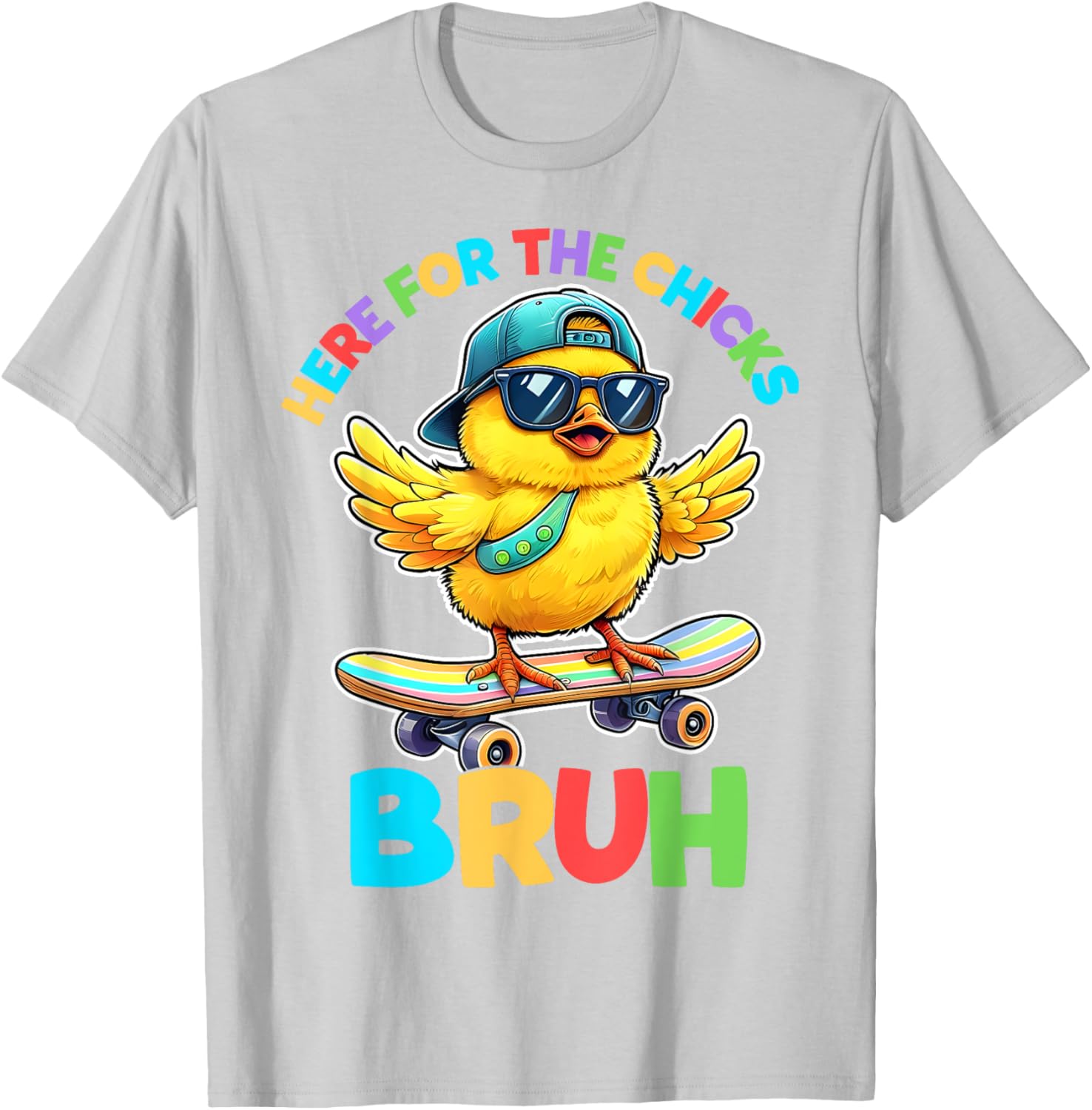 I'm Just Here For The Chicks Bruh Happy Easter Toddlers Boys T-Shirt