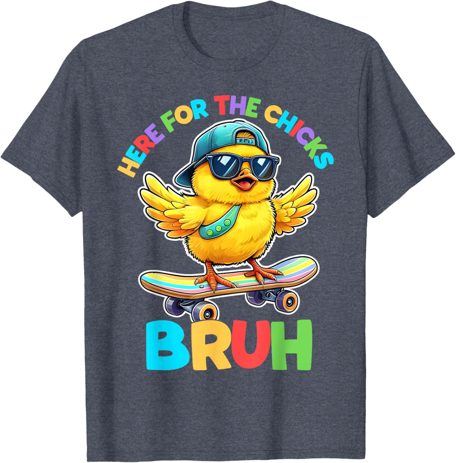 I'm Just Here For The Chicks Bruh Happy Easter Toddlers Boys T-Shirt