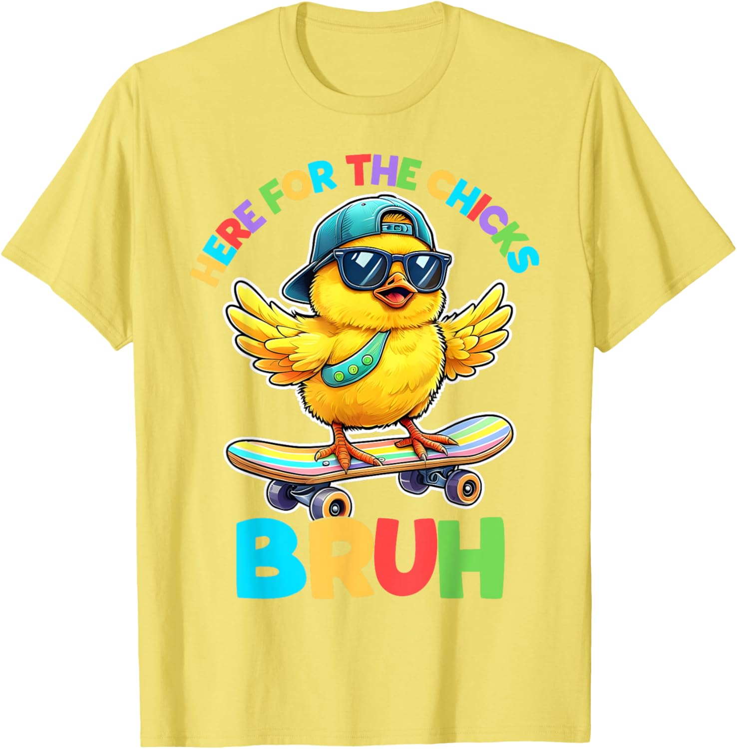 I'm Just Here For The Chicks Bruh Happy Easter Toddlers Boys T-Shirt