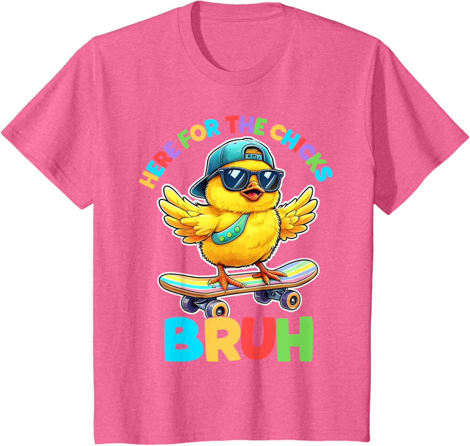 I'm Just Here For The Chicks Bruh Happy Easter Toddlers Boys T-Shirt