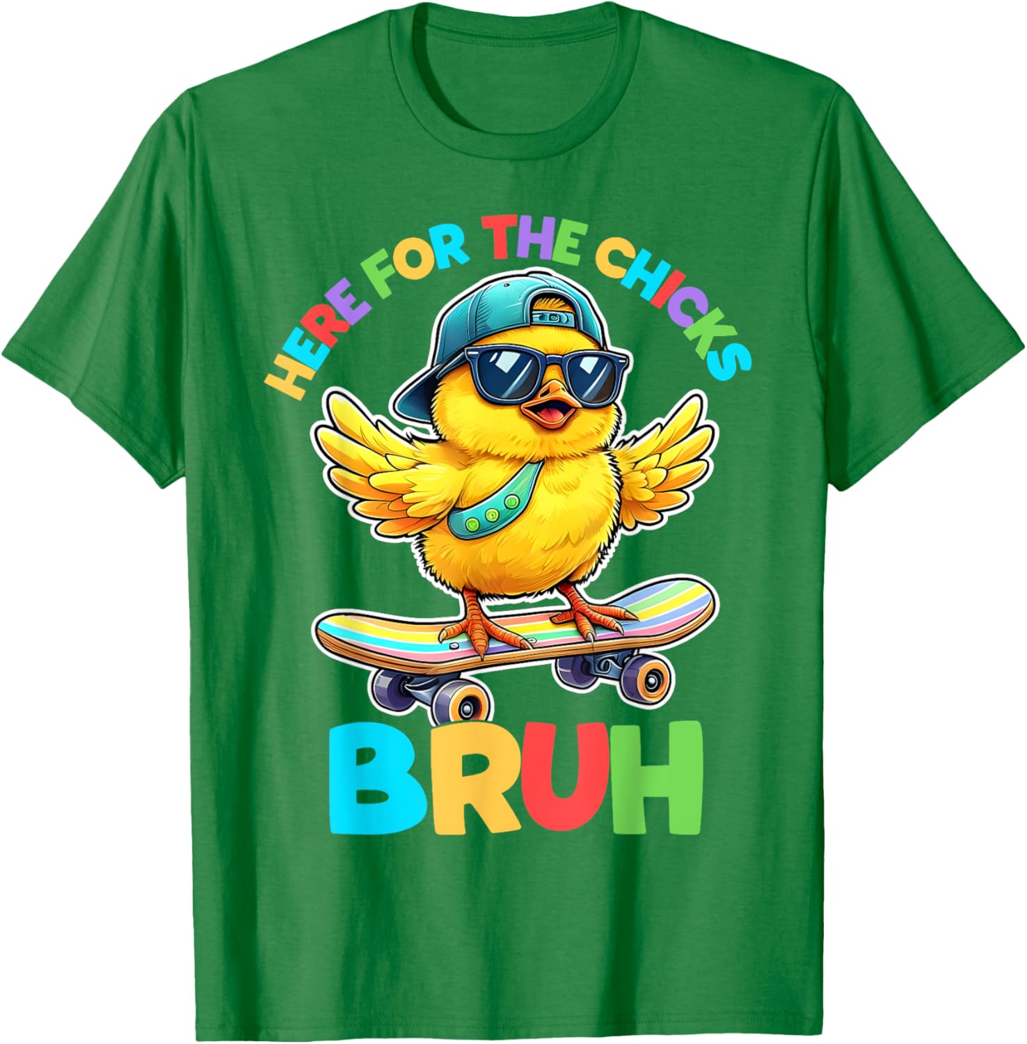 I'm Just Here For The Chicks Bruh Happy Easter Toddlers Boys T-Shirt