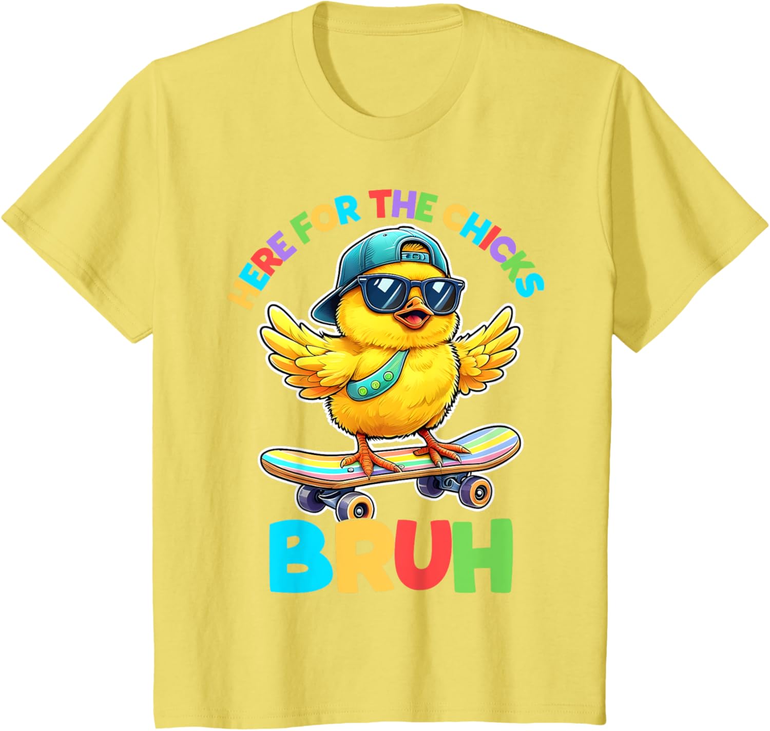 I'm Just Here For The Chicks Bruh Happy Easter Toddlers Boys T-Shirt