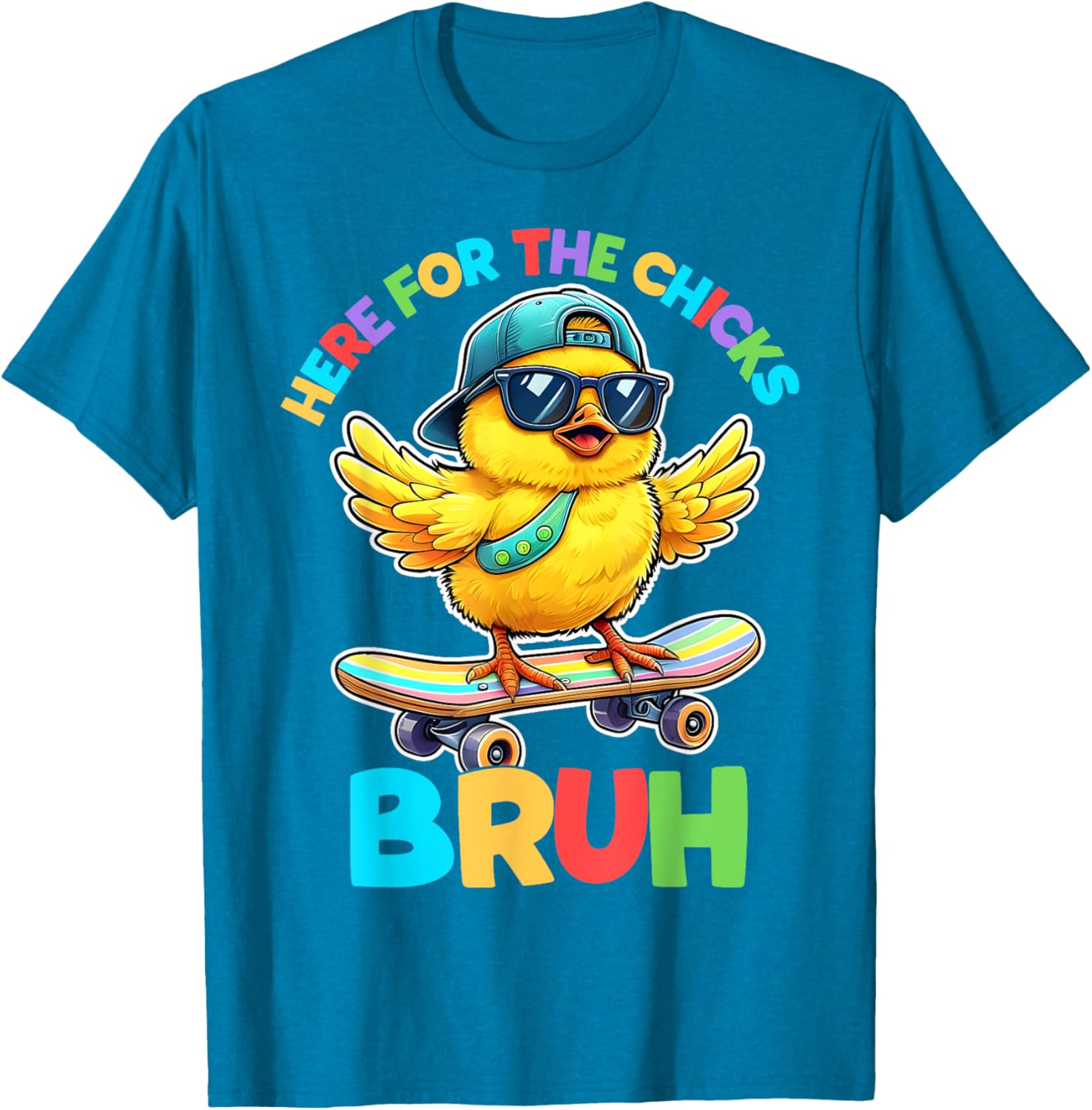 I'm Just Here For The Chicks Bruh Happy Easter Toddlers Boys T-Shirt