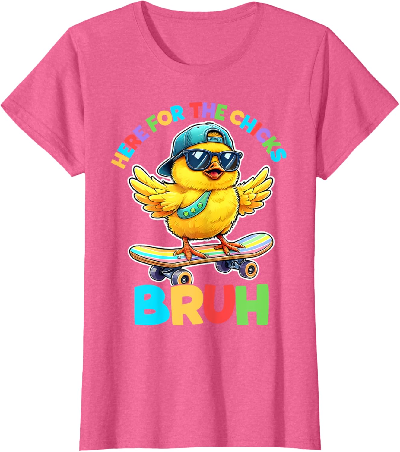 I'm Just Here For The Chicks Bruh Happy Easter Toddlers Boys T-Shirt