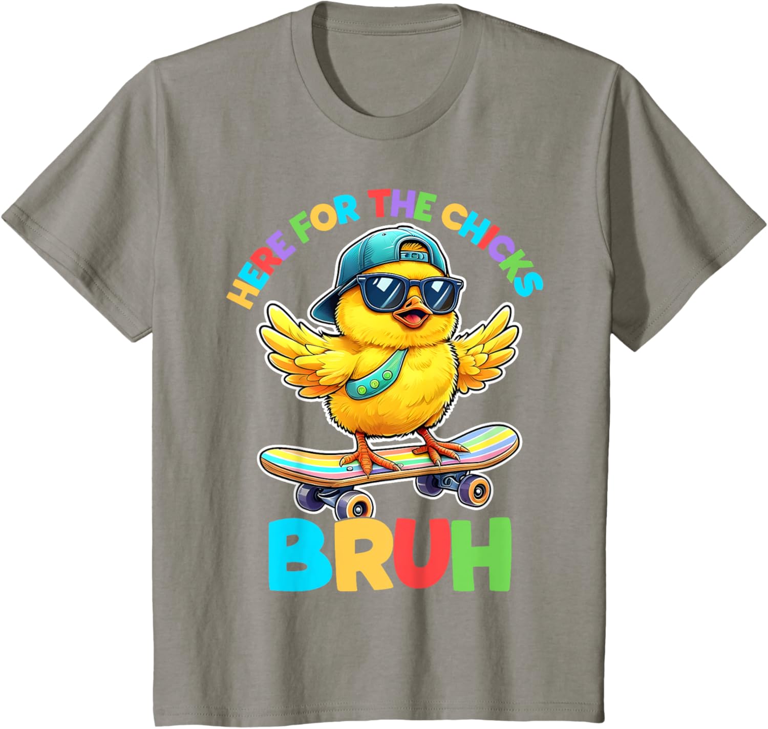 I'm Just Here For The Chicks Bruh Happy Easter Toddlers Boys T-Shirt