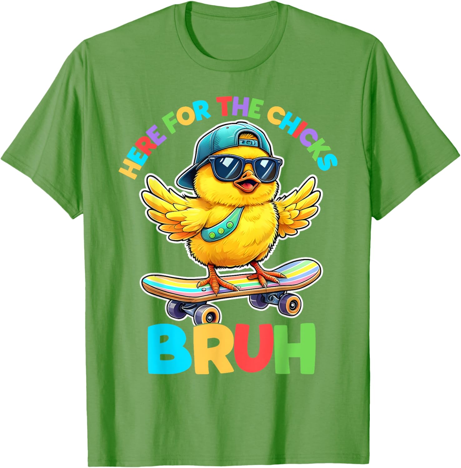 I'm Just Here For The Chicks Bruh Happy Easter Toddlers Boys T-Shirt