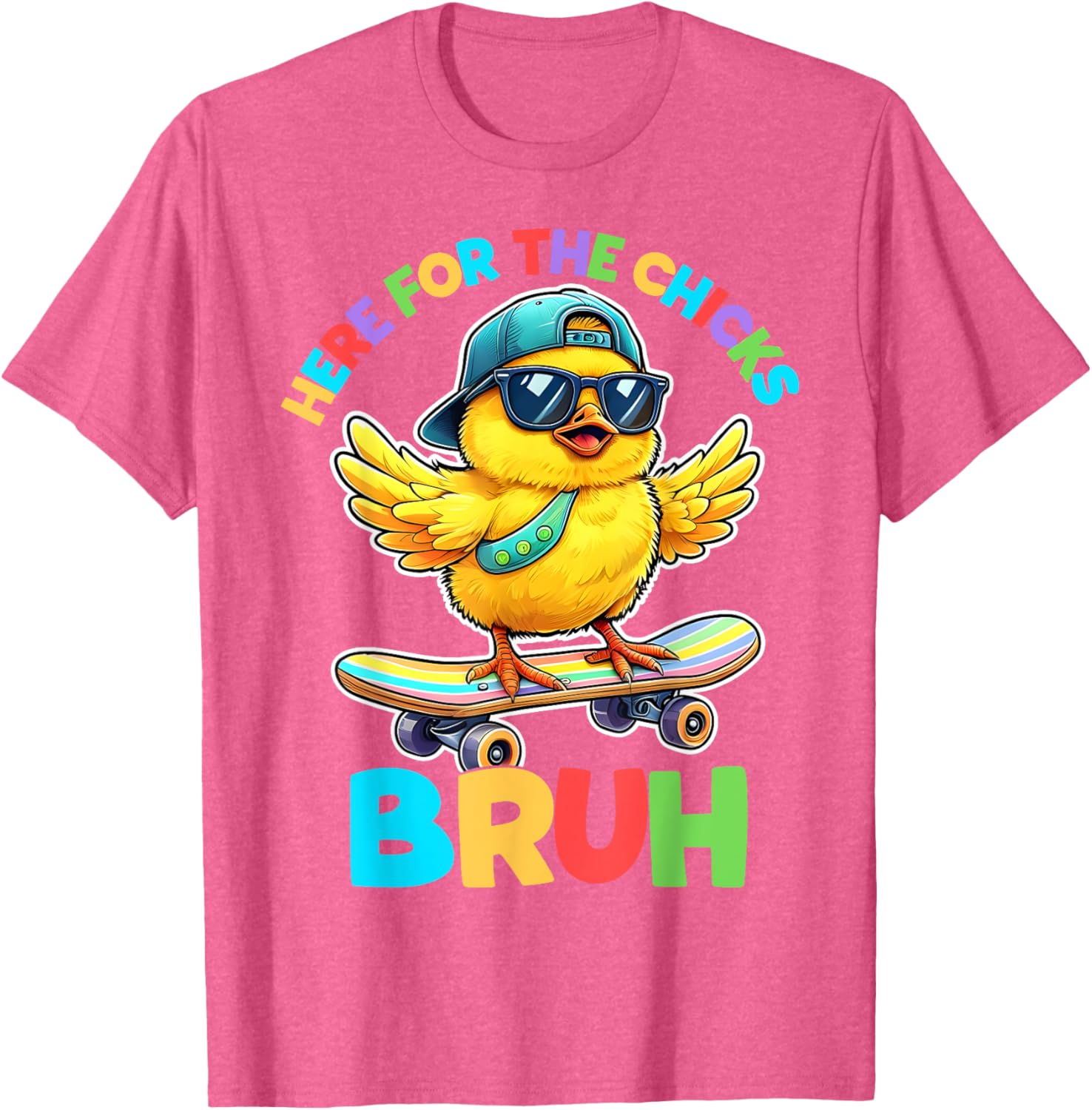 I'm Just Here For The Chicks Bruh Happy Easter Toddlers Boys T-Shirt