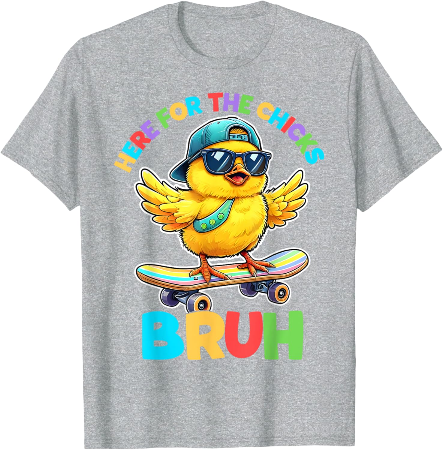 I'm Just Here For The Chicks Bruh Happy Easter Toddlers Boys T-Shirt