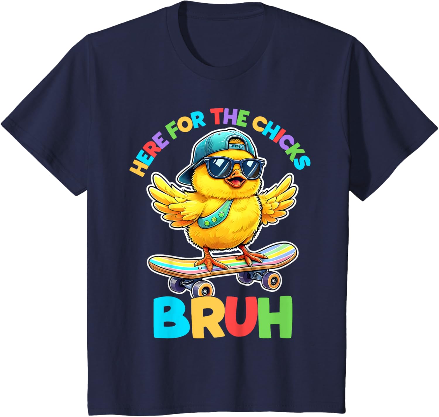 I'm Just Here For The Chicks Bruh Happy Easter Toddlers Boys T-Shirt