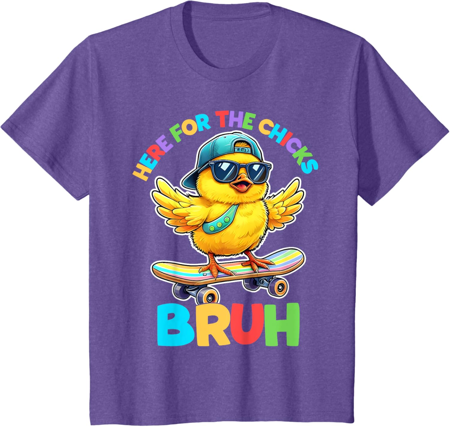 I'm Just Here For The Chicks Bruh Happy Easter Toddlers Boys T-Shirt