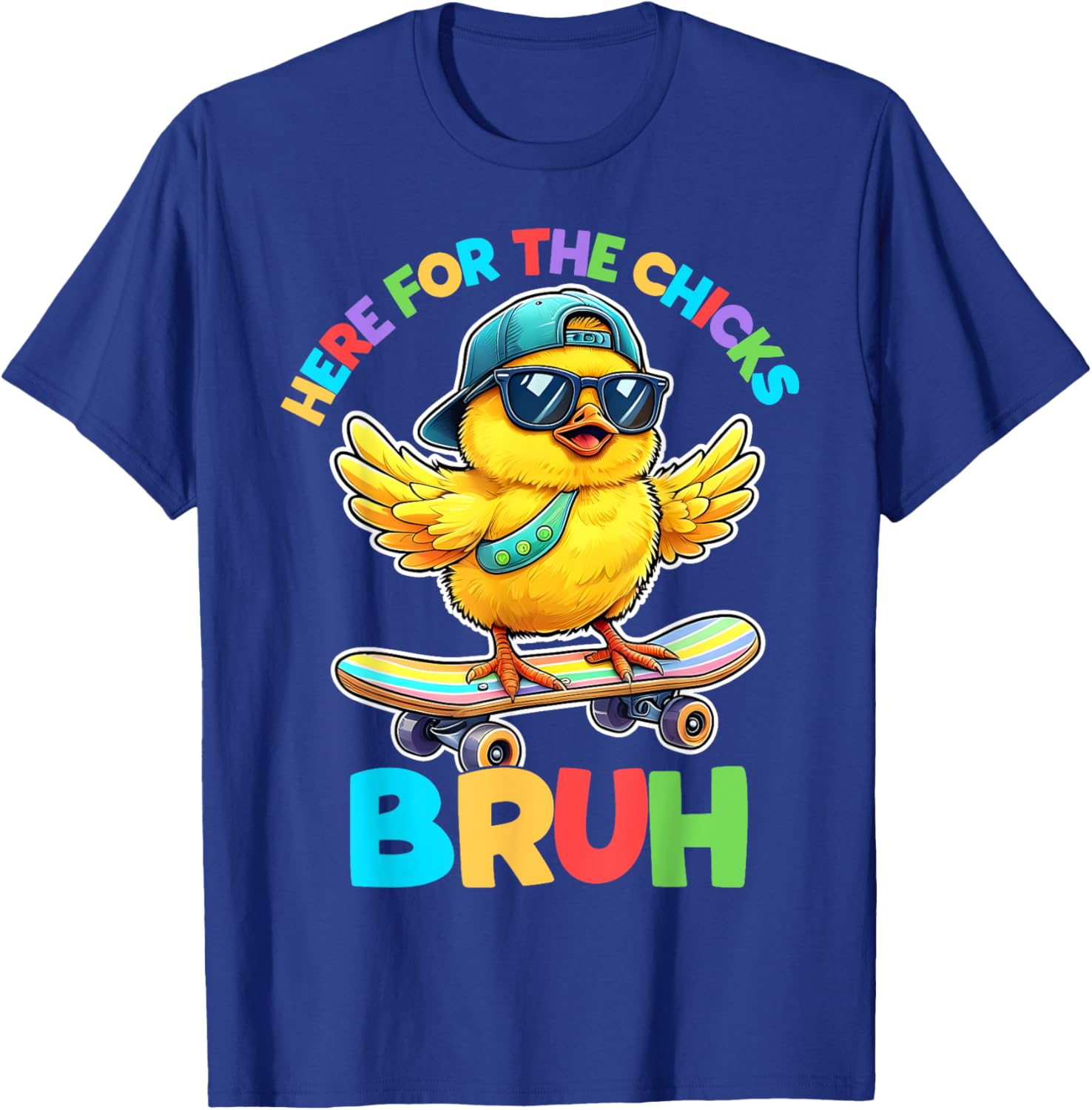 I'm Just Here For The Chicks Bruh Happy Easter Toddlers Boys T-Shirt