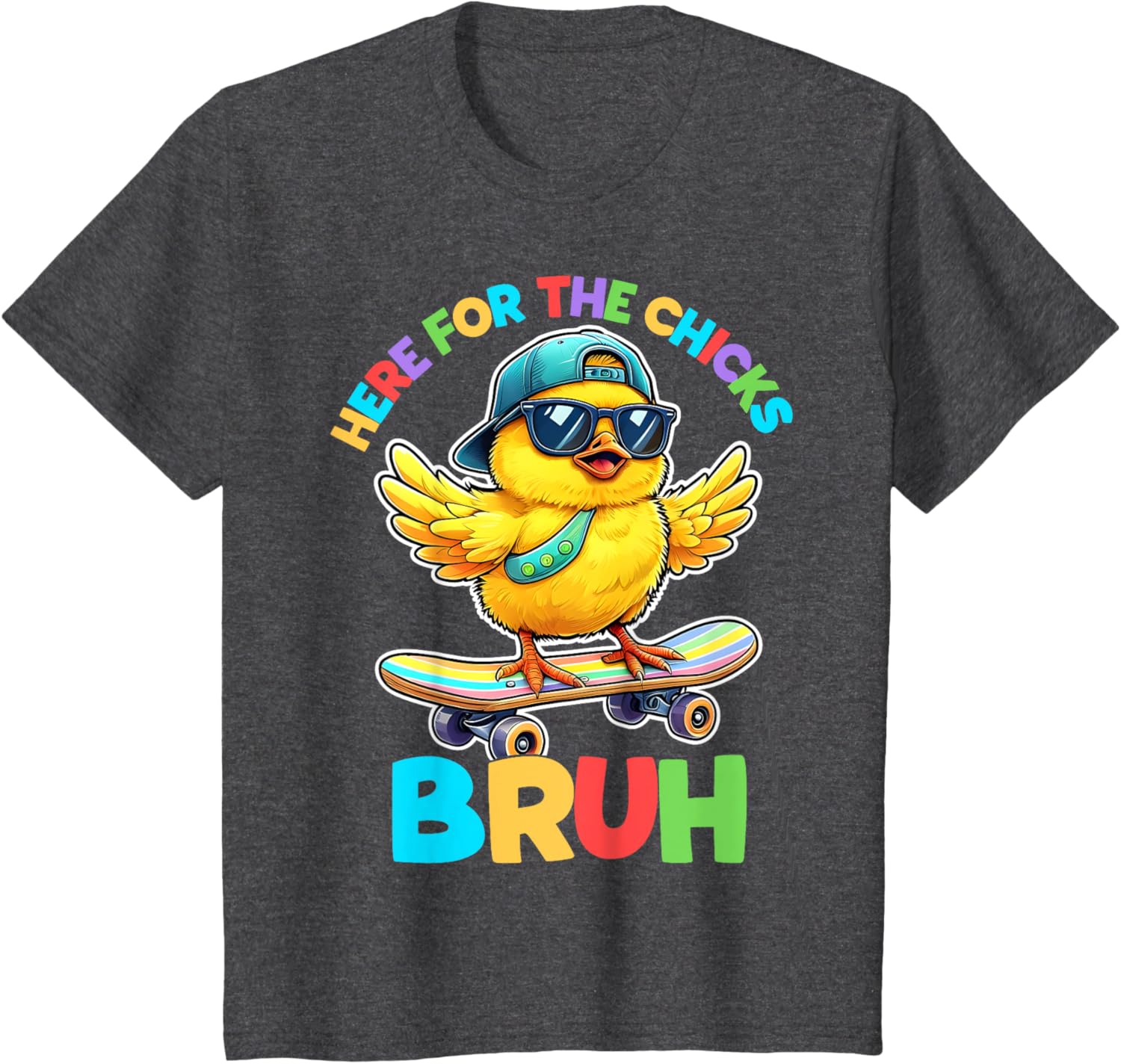 I'm Just Here For The Chicks Bruh Happy Easter Toddlers Boys T-Shirt