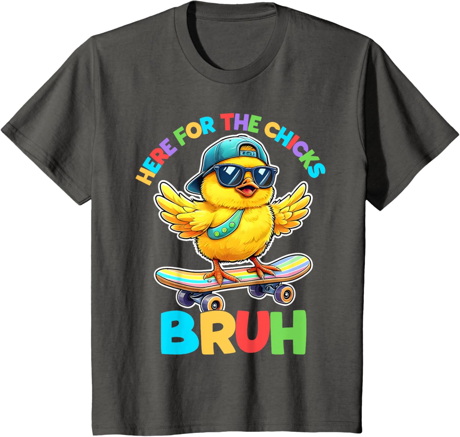 I'm Just Here For The Chicks Bruh Happy Easter Toddlers Boys T-Shirt