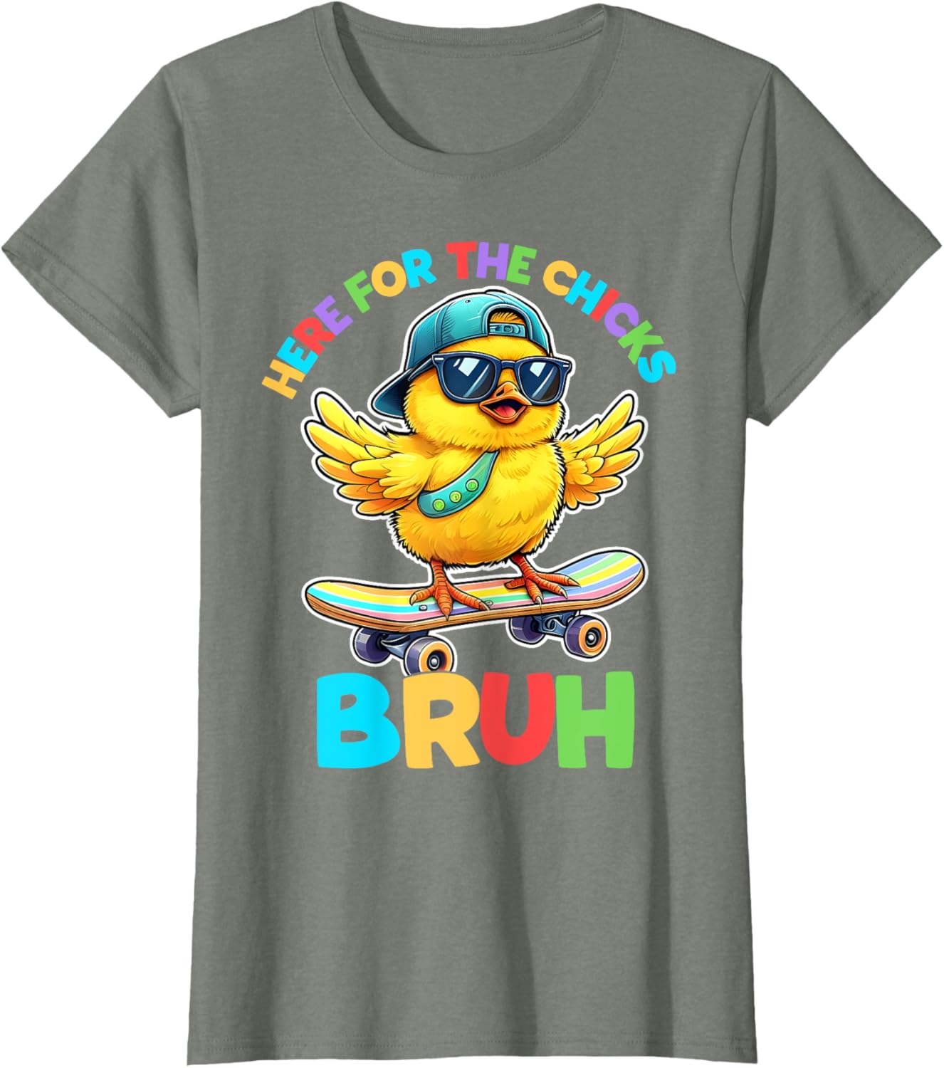 I'm Just Here For The Chicks Bruh Happy Easter Toddlers Boys T-Shirt