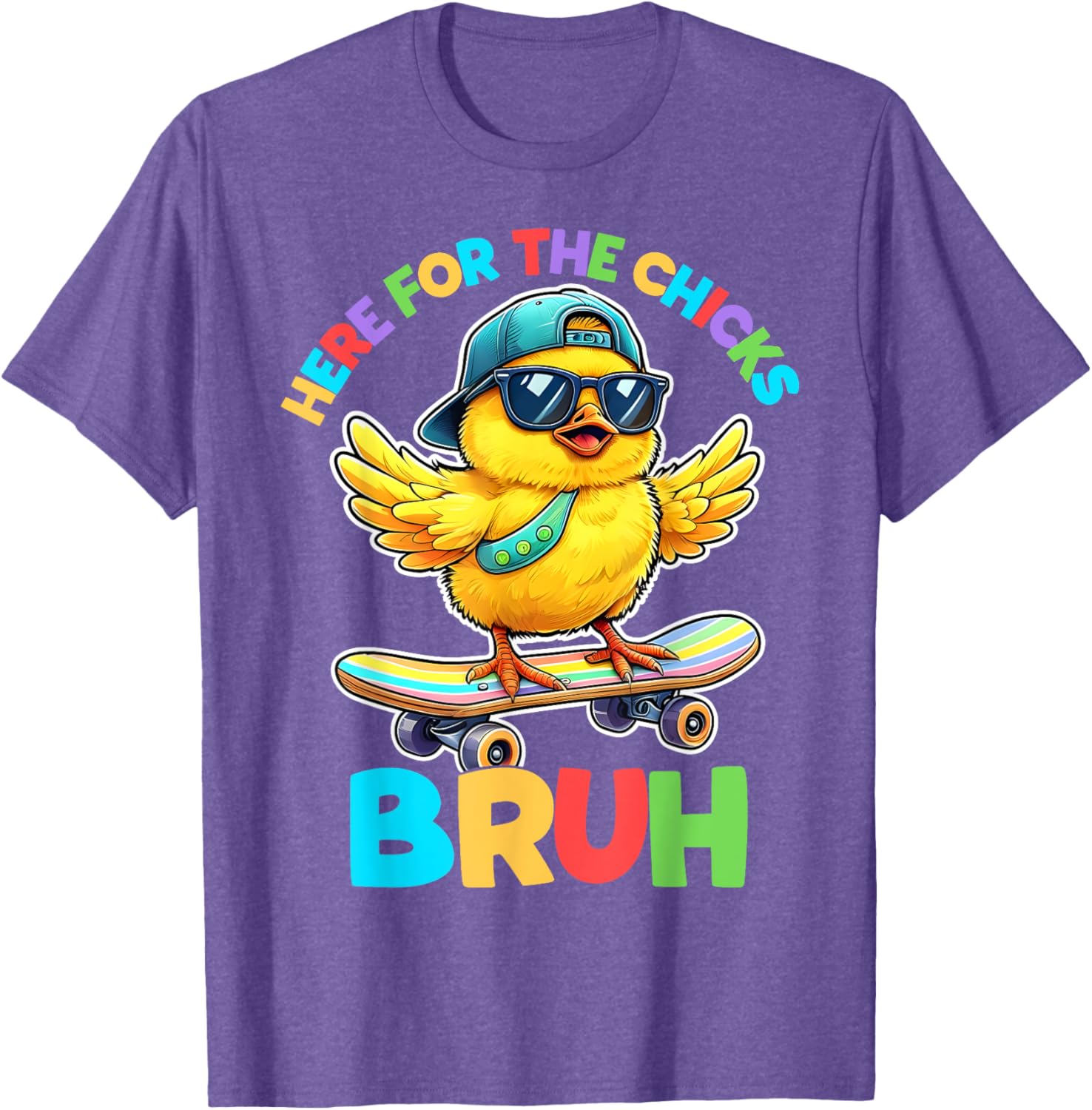 I'm Just Here For The Chicks Bruh Happy Easter Toddlers Boys T-Shirt