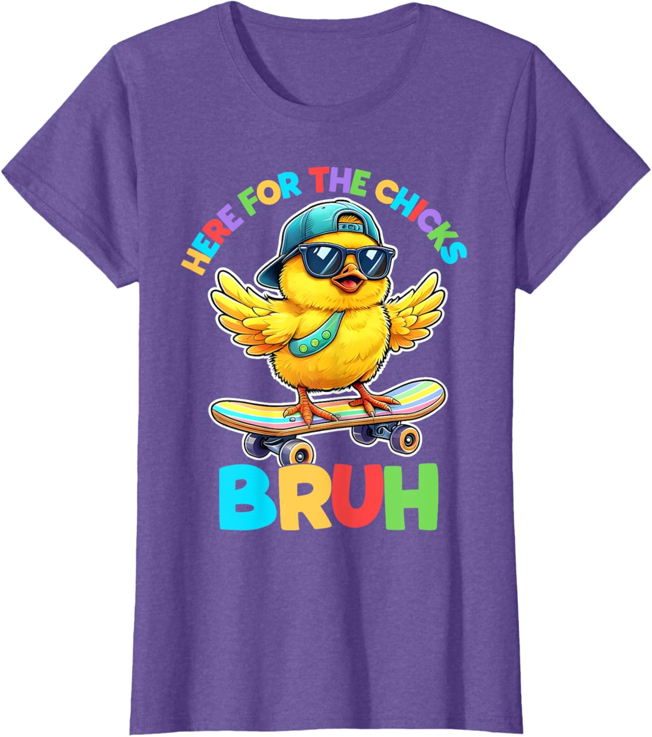 I'm Just Here For The Chicks Bruh Happy Easter Toddlers Boys T-Shirt