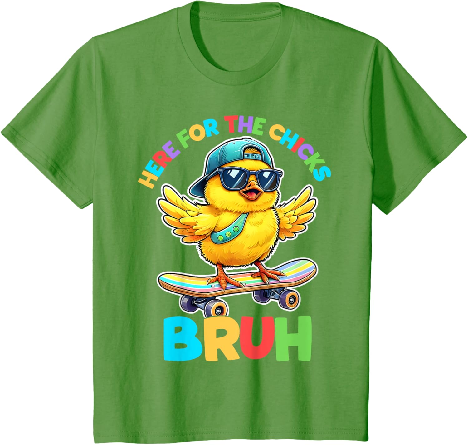 I'm Just Here For The Chicks Bruh Happy Easter Toddlers Boys T-Shirt