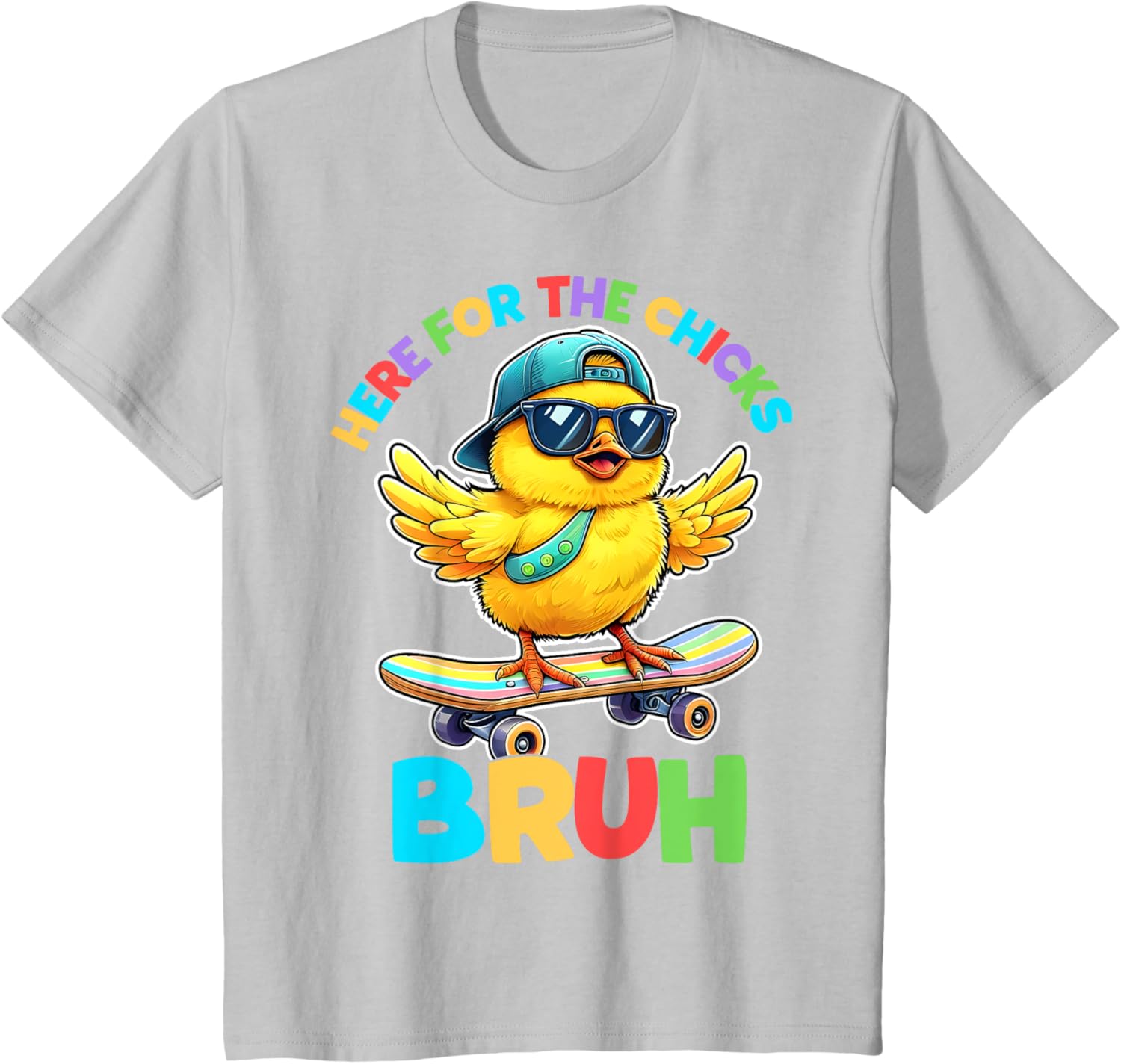 I'm Just Here For The Chicks Bruh Happy Easter Toddlers Boys T-Shirt