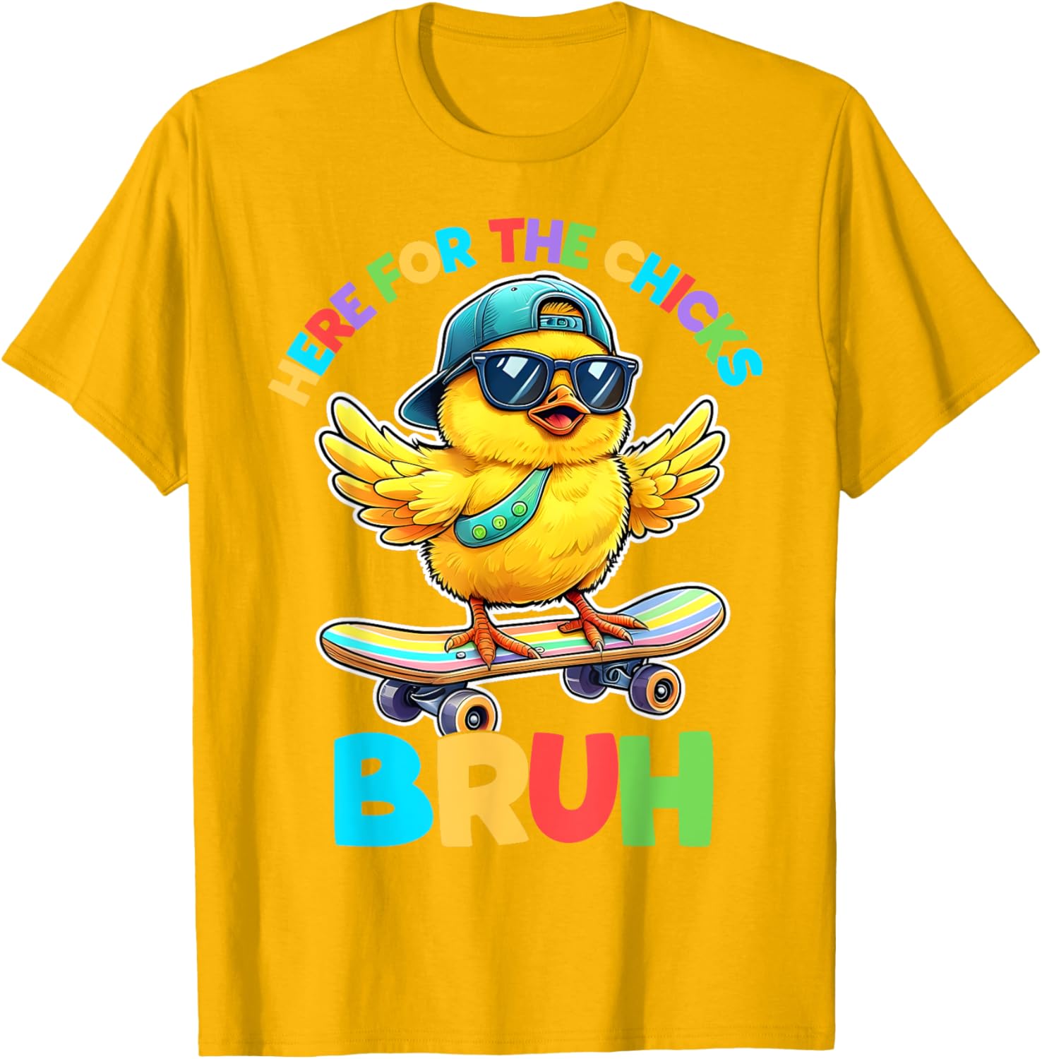 I'm Just Here For The Chicks Bruh Happy Easter Toddlers Boys T-Shirt