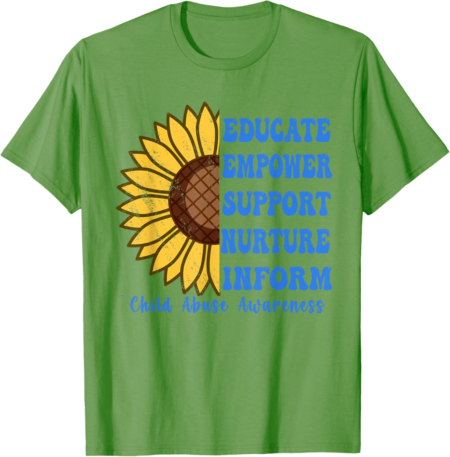 In April We Wear Blue For Child Abuse Awareness Month . T-Shirt