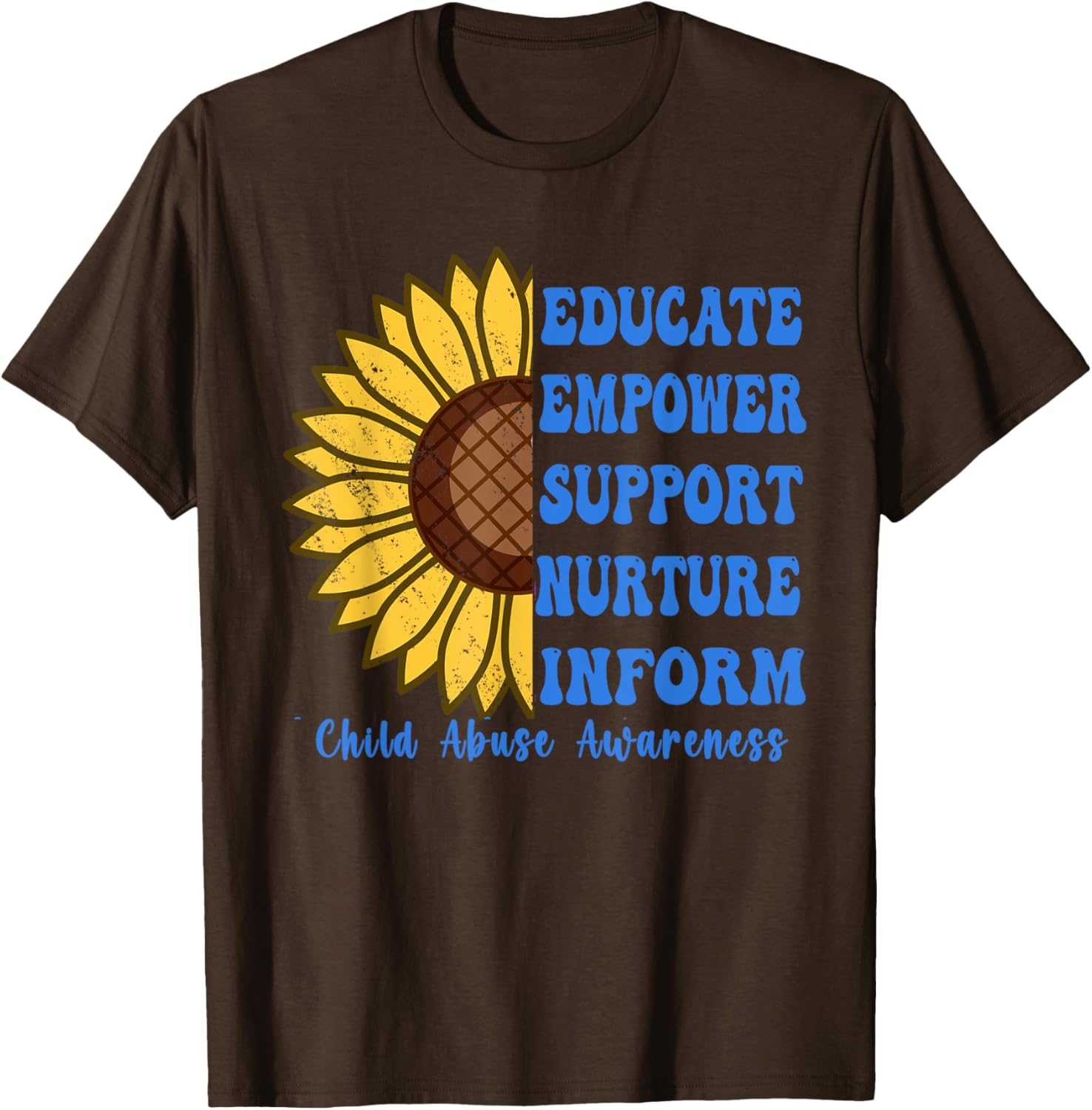 In April We Wear Blue For Child Abuse Awareness Month . T-Shirt