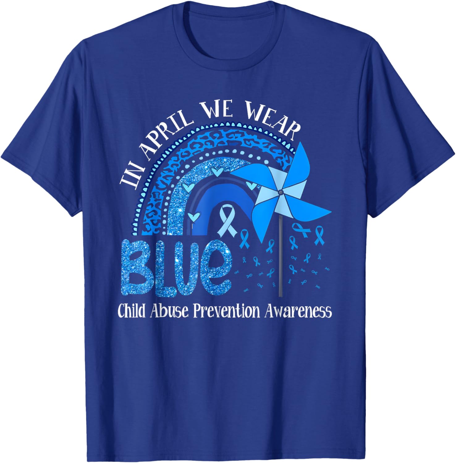 In April We Wear Blue For Child Abuse Prevention Awareness T-Shirt