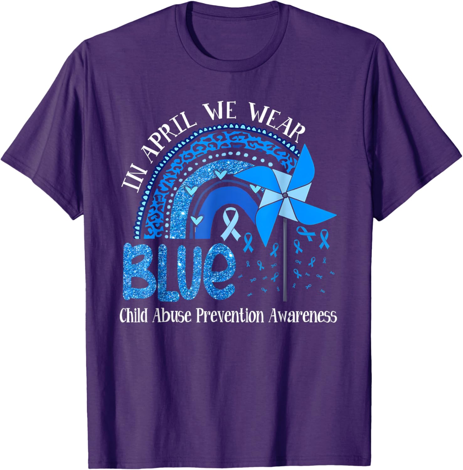 In April We Wear Blue For Child Abuse Prevention Awareness T-Shirt