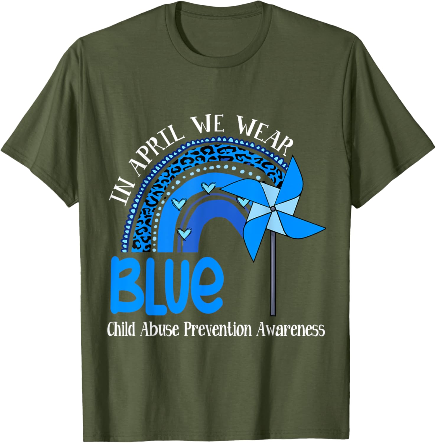 In April We Wear Blue For Child Abuse Prevention Awareness T-Shirt
