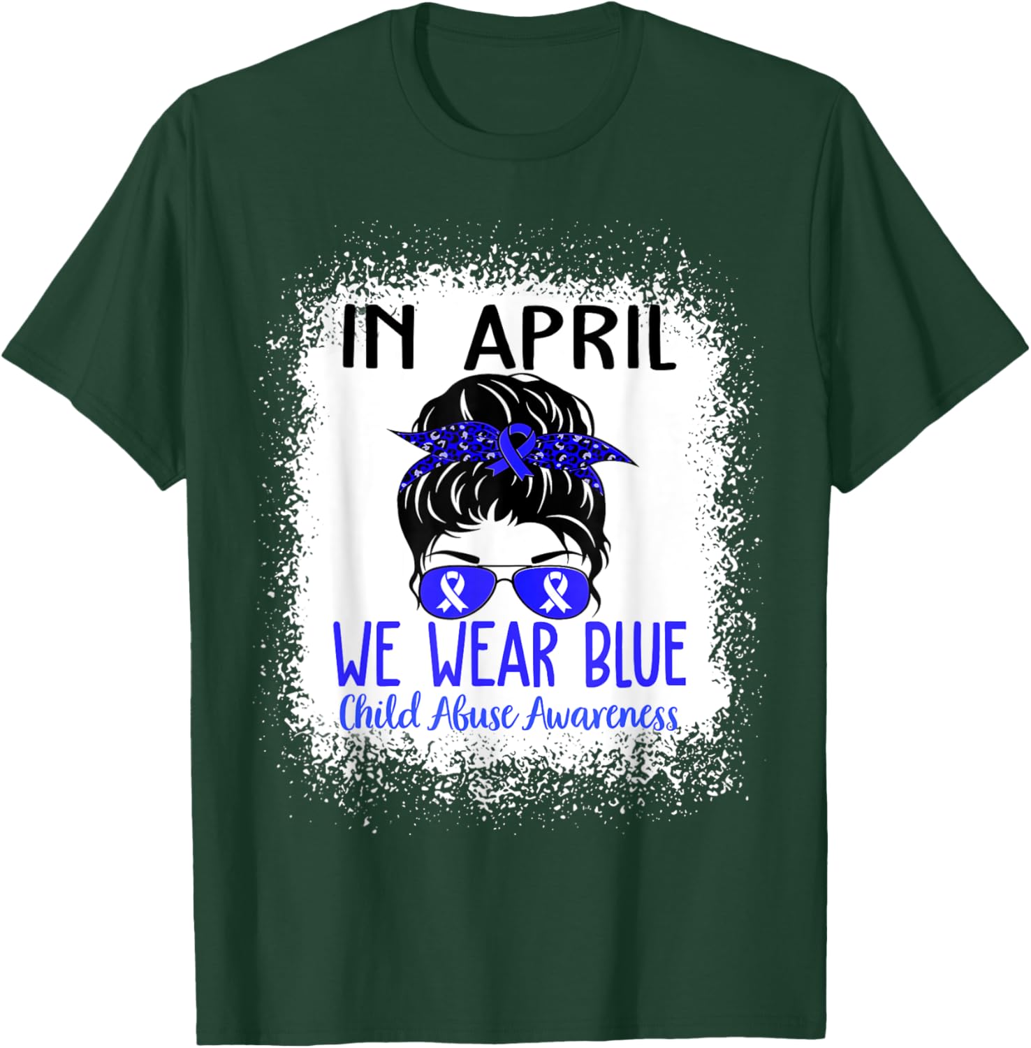 In April We Wear Blue For Child Abuse Prevention Awareness T-Shirt