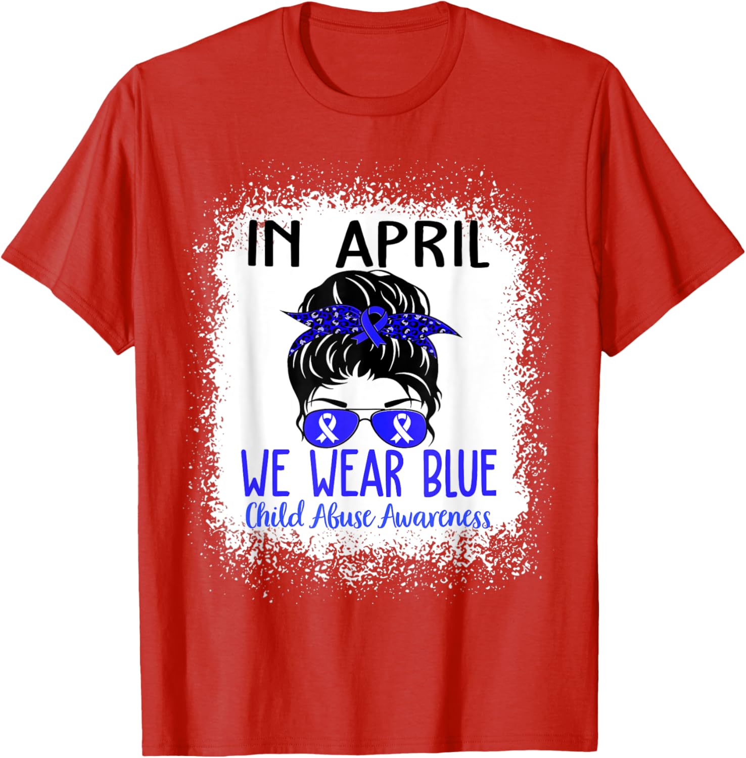 In April We Wear Blue For Child Abuse Prevention Awareness T-Shirt