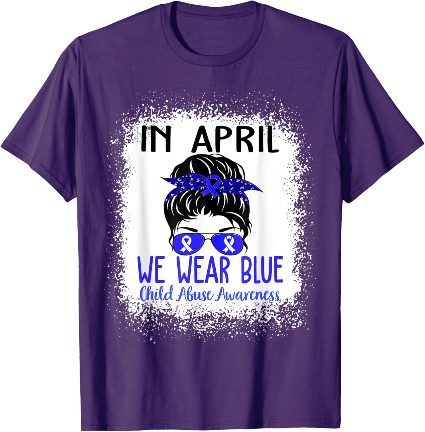 In April We Wear Blue For Child Abuse Prevention Awareness T-Shirt