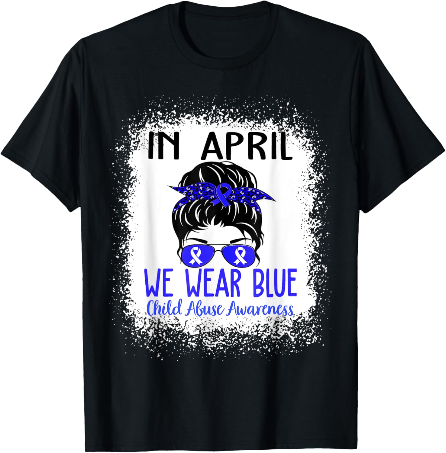 In April We Wear Blue For Child Abuse Prevention Awareness T-Shirt