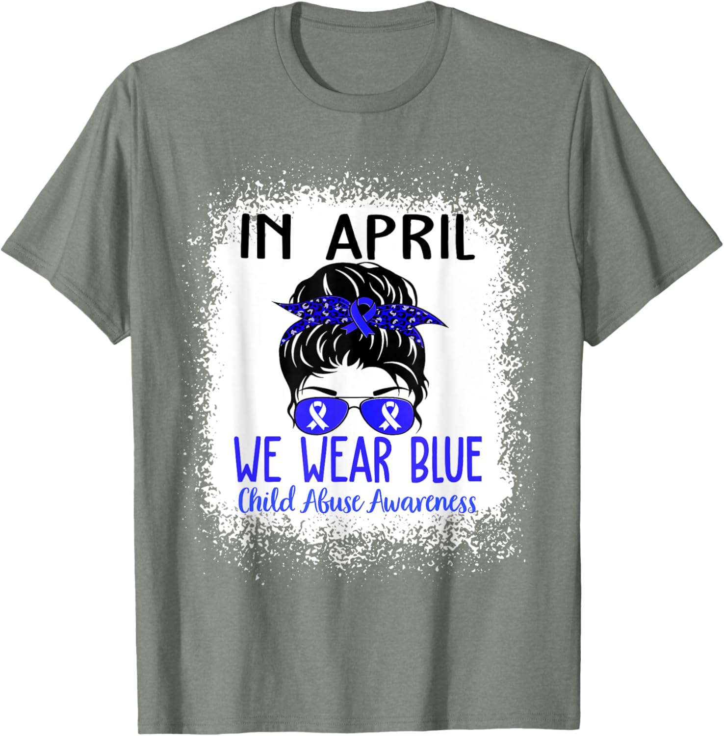 In April We Wear Blue For Child Abuse Prevention Awareness T-Shirt