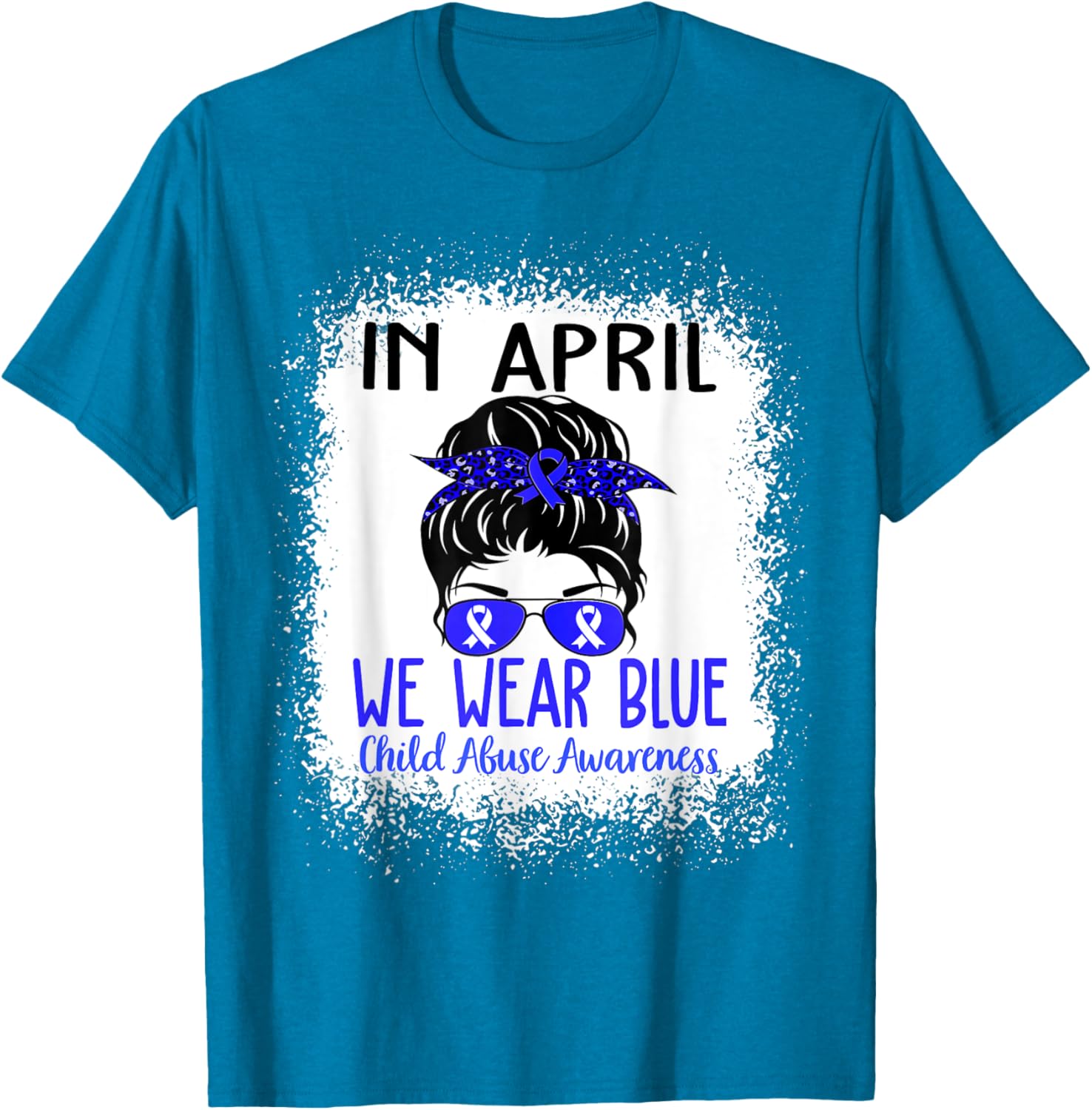 In April We Wear Blue For Child Abuse Prevention Awareness T-Shirt